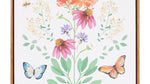 Nature inspired floral wall art with butterflies