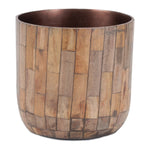 Round Wooden Planter Set of Two