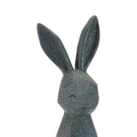 Standing Rabbit Figurine Set – Dark Gray – 16