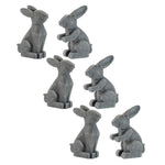 Gray Sitting Bunny Sculptures – Modern Decor – 5.5