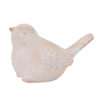 Modern Bird Figurines – Beige & White Polyresin – 3.5