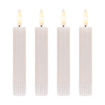 Wireless remote-controlled LED taper candles in ivory finish