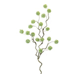 Snowball flower faux branches styled in vase