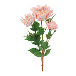 Blush pink fabric mum floral spray with greenery