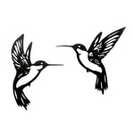 Hanging Hummingbird Metal Wall Accent Set of 6 6 in Height Decorative Art by Melrose