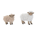 Sheep Figurine Decorative Accent Set of 6 4 and 4.5 in Height Polyresin by Melrose