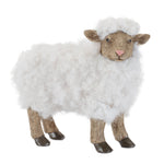 Faux Fur Sheep Shelf Decor Figurine Set of 6 4 and 4.5 in Height by Melrose