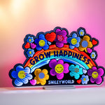 Smiley Grow Happiness Acrylic Wall Light – LED Infinity Effect – 23.5