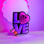Smiley Love Square LED Wall Accent – Acrylic Construction – 14.5