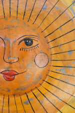 Recycled Metal Sun Face Wall Décor – 18.5