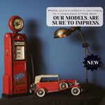 Classic Gas Pump Clock – 1930s Style Red Iron Display – 21in Height