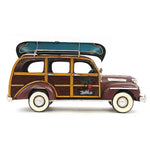 Vintage 1947 Suburban Display Model – 1:14 Iron Replica w/ Canoe – 7in Height