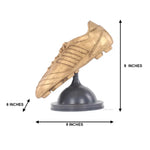 Football Golden Boot – 100% Iron Replica Award with Base for Display Use, 9 inch