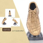 European Football Boot Replica – Handmade Gold Trophy Display Model, 9 inch