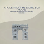 Arc de Triomphe Decor Bank – 100% Iron Paris Coin Holder Box, 7 inch