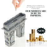 Decorative Paris Coin Bank – Arc de Triomphe Iron Saving Box, 7 inch
