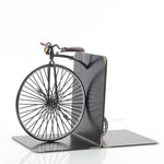 Iron High Wheeler Bookend – Decorative Bicycle Book Holder, 8.5 inch