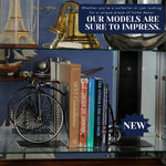 Unique Bookend Decor – 1870 Iron High Wheeler Bicycle Holder, 8.5 inch