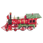 Christmas Train Model – Handmade Iron Holiday Collectible – Red Decorative Display