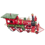 Handmade Christmas Train – Vintage Red Metal Engine and Caboose