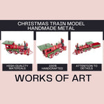 Handmade Christmas Train Model – Metal Festive Locomotive Décor Piece