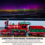 Decorative Christmas Train – Handmade Iron Red Model for Holiday Shelves