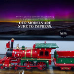 Decorative Christmas Train – Handmade Iron Red Model for Holiday Shelves
