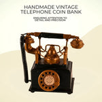 Handmade Iron Phone Bank – Vintage Collectible 8.5 Inch