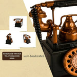Iron Retro Telephone Bank – Handmade Collectible 8.5 Inch