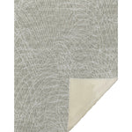 Textured gray rug with a corner showing a lighter color