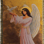 Spiritual Comfort Throw – Angel Holding Dove