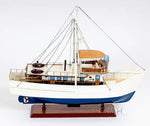 Miniature Dickie Walker Boat – Wooden Model with Stand
