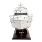 Wooden Viking Sport Cruiser Model – Hand-Built Luxury Display Yacht – 19 Inch