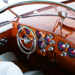 Aquarama Medium Speedboat – Luxury Wooden Model Display – 7 Inch Height