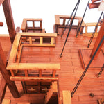 Chinese Junk Wooden Model – Handcrafted Sailing Ship – Natural Finish
