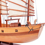 Chinese Junk Model Ship – Exotic Wood Build – Natural Finish