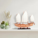 Wooden Chinese Sailing Vessel – Junk Ship Replica – Display Piece