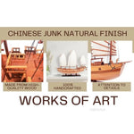 Chinese Junk Wooden Boat Model – Handcrafted Historical Display