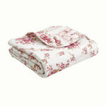 Rose Garden Cotton Throw – Cottage Style Home Accent