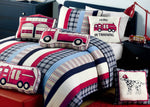 Fire Engine Shaped Throw Pillow – Cotton Decorative Accent
