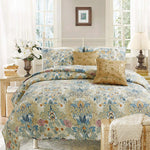 Traditional Floral Quilt Set Queen King Cotton Bedding