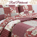 Cottage Style Floral Quilt – Reversible Bedding Set