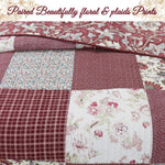 Floral & Plaid Quilt Bedding – Cozy Guest Room Decor