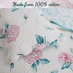 Hydrangea Print Quilt Bedding Set – Traditional Style
