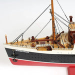Wooden Queen Mary Model & Case Combo – Plank-on-Frame Ship Replica – 15