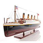 RMS Titanic Wooden Display Model – 16 Inch Midsize Ship with Case