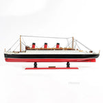 Handcrafted Queen Mary Model & Case – Nautical Display Set in Wood – 16