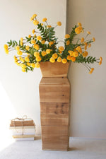Handcrafted Recycled Wood Wall Vase – 24.5