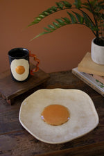 Whimsical Ceramic Fried Egg Dish
