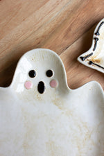Ceramic Ghost and “BOO” Platters – Halloween Serveware by Kalalou